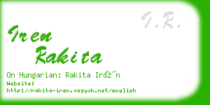 iren rakita business card